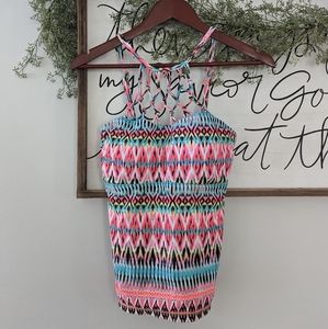 Catalina Tribal Bohemian Tankini Top Small